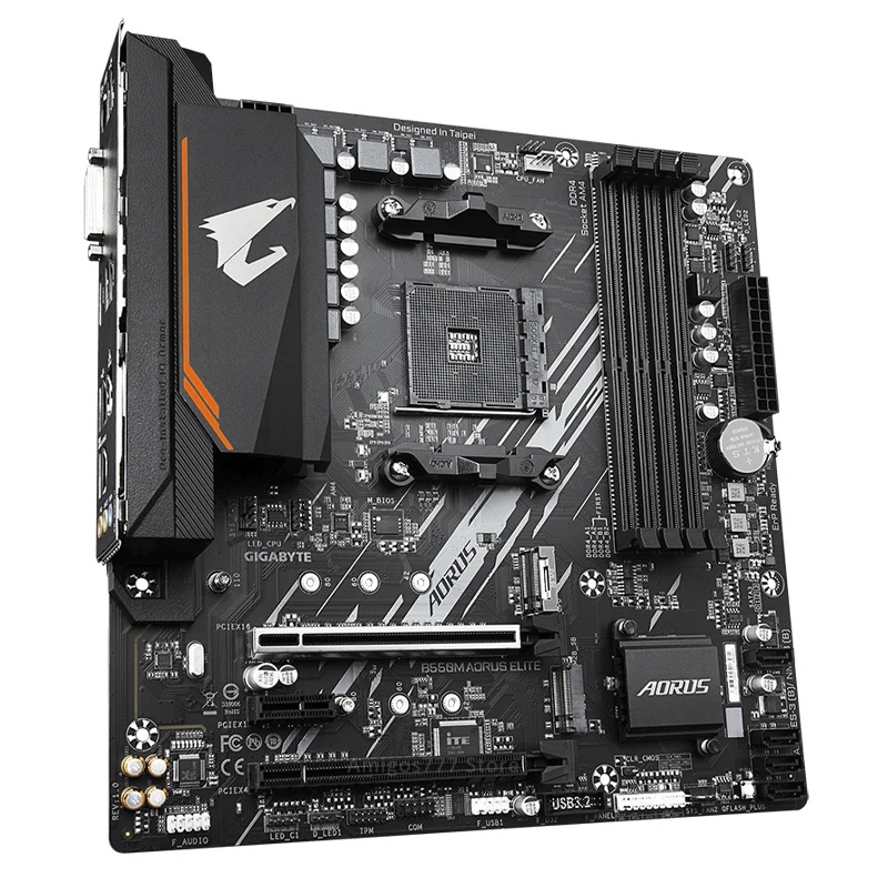 Kaufen Gigabyte B550M AORUS ELITE Mit AMD Ryzen 5 PRO 4650G CPU Motherboard Set Sechs Core Zwölf Themen Desktop B550 Placa-Mãe AM4 Neue