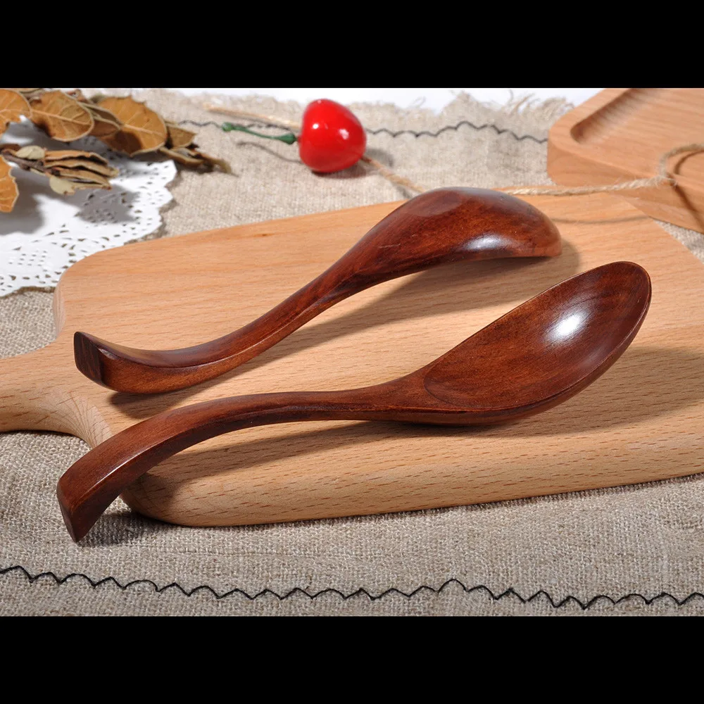 2 шт. деревянная кухонная бамбуковая ложка столовая посуда | Дом и сад