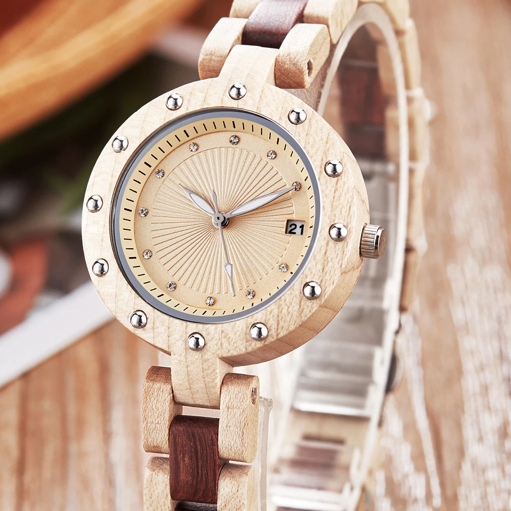 Часы женские из натурального дерева небольшой деревянный браслет Женские