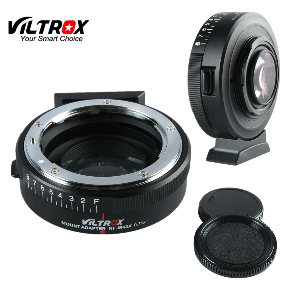 

Viltrox NF-M43X редуктор, адаптер усилителя скорости Turbo w/диафрагма для объектива Nikon к камере M4/3 GH4 GH5GK GH85GK GF7GK GX7
