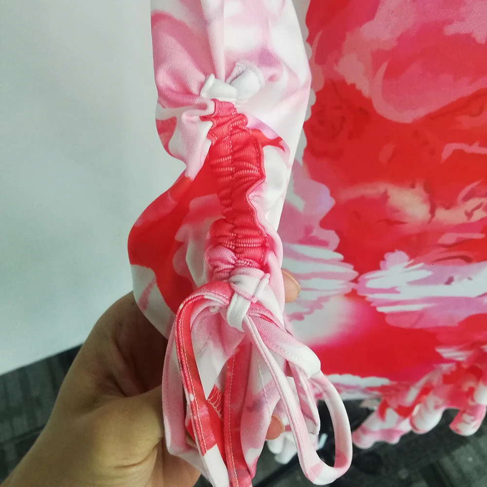 Falbala платье с круглым вырезом и цветочным принтом в стиле бохо облегающее весна