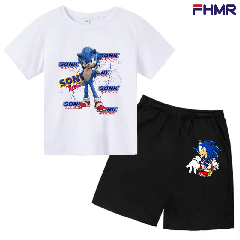 

2021 летний комплект одежды для мальчиков, футболка и штаны для мальчиков, комплект из 2 предметов, детская одежда, комплект из футболки для де...