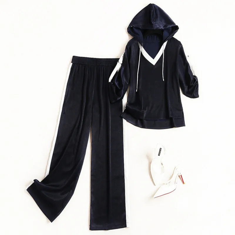 Женский Повседневный костюм из двух предметов спортивный с толстовкой капюшоном