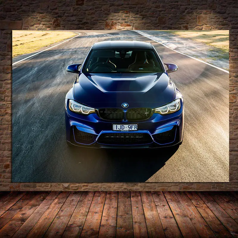 Ретро-коллекция BMW Power M3 E30 супергоночный автомобиль картина плакат Настенная