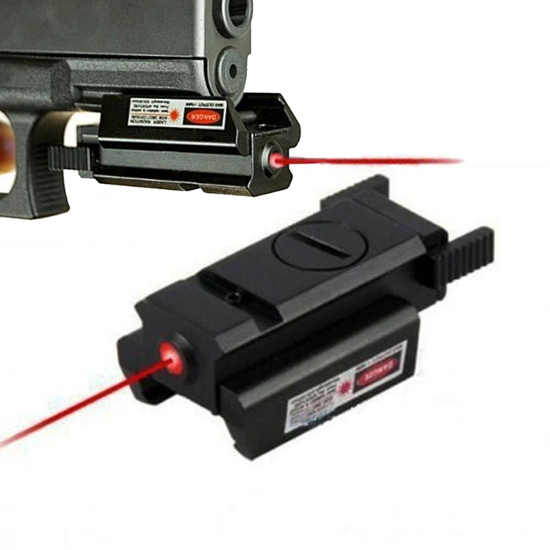 20mm Rail 5mw Mini Mira Red Laser Sight Scope Airgun Spike Glock 19 Pistol Tactical Hunting Optical Collimator Sight
