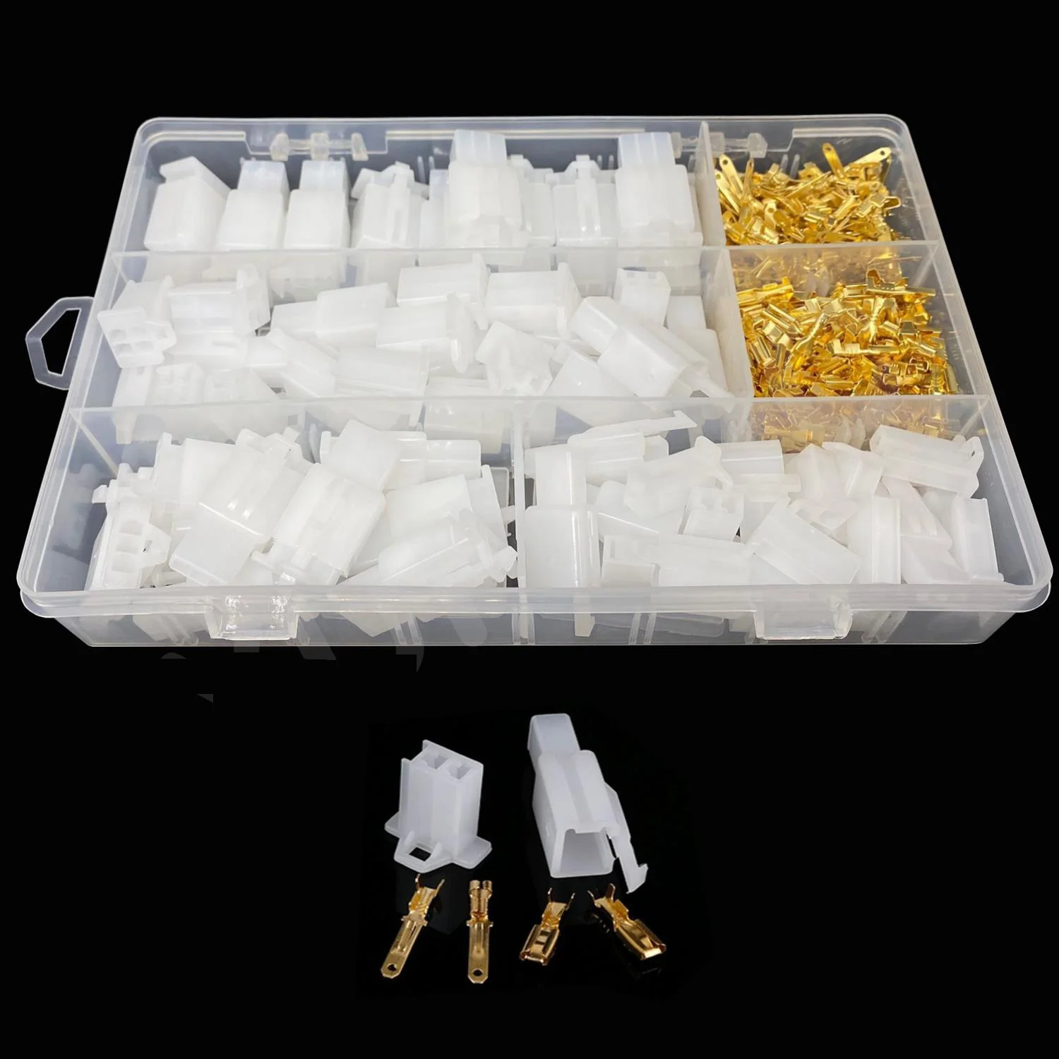 380PCS 6pin/4pin/3pin/2pin 2.8mm wire Plug and Socket Connector kit for cat Automotive Motorcycle Cable Terminal block | Электронные