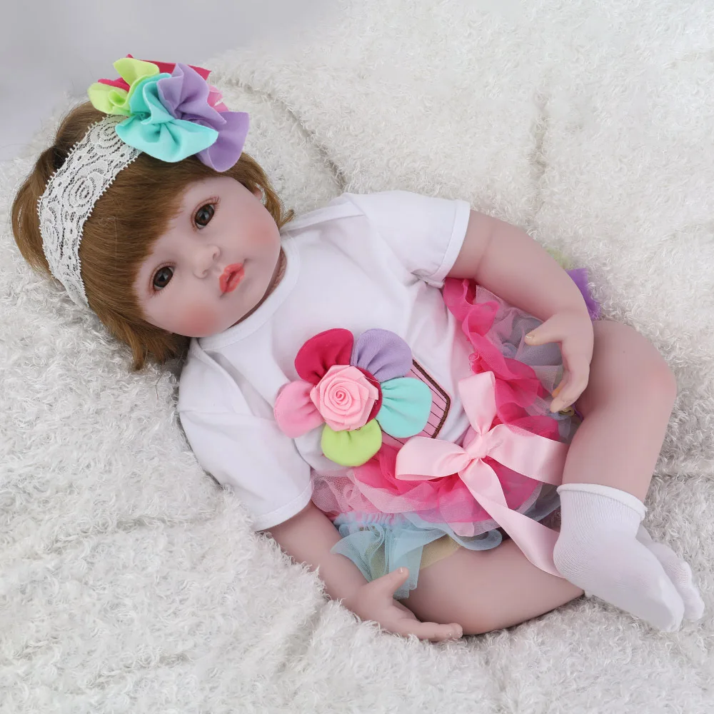 Реалистичная кукла Реборн силиконовая Мягкая младенец 22 дюйма отличное качество