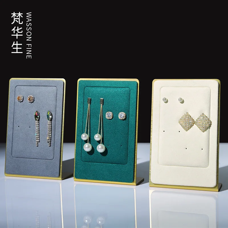 Metal microfiber earrings display props creative vertical earrings necklace storage jewelry display ornaments
