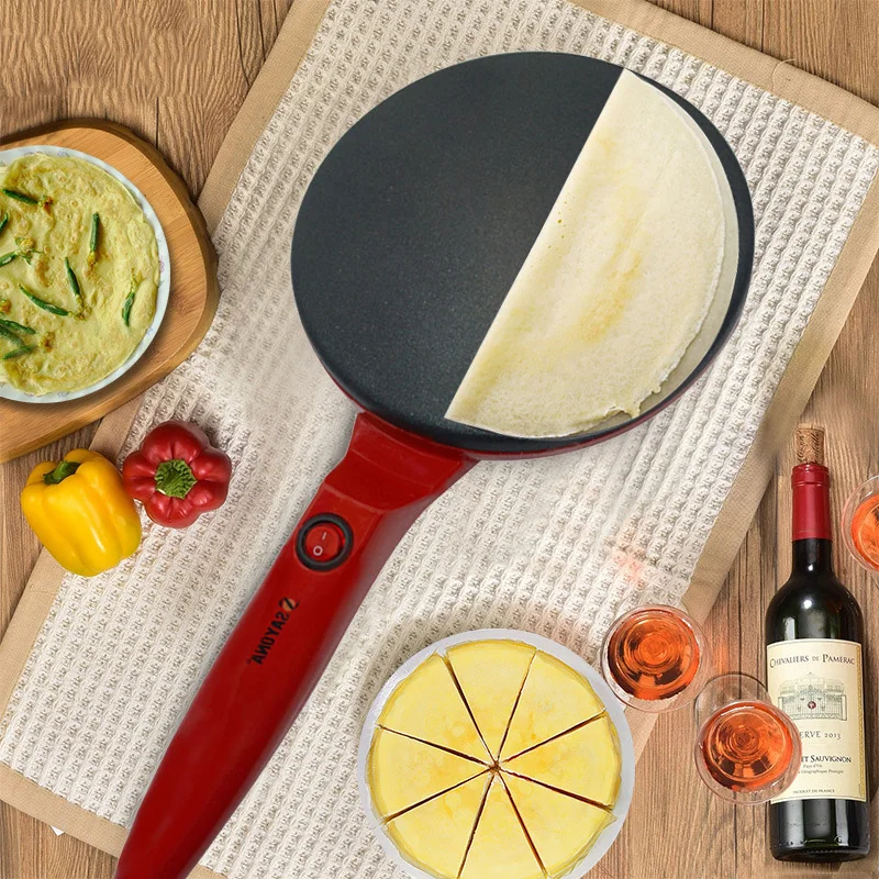 Электрическая машинка для выпечки пиццы 600 вт портативная сковорода блинов