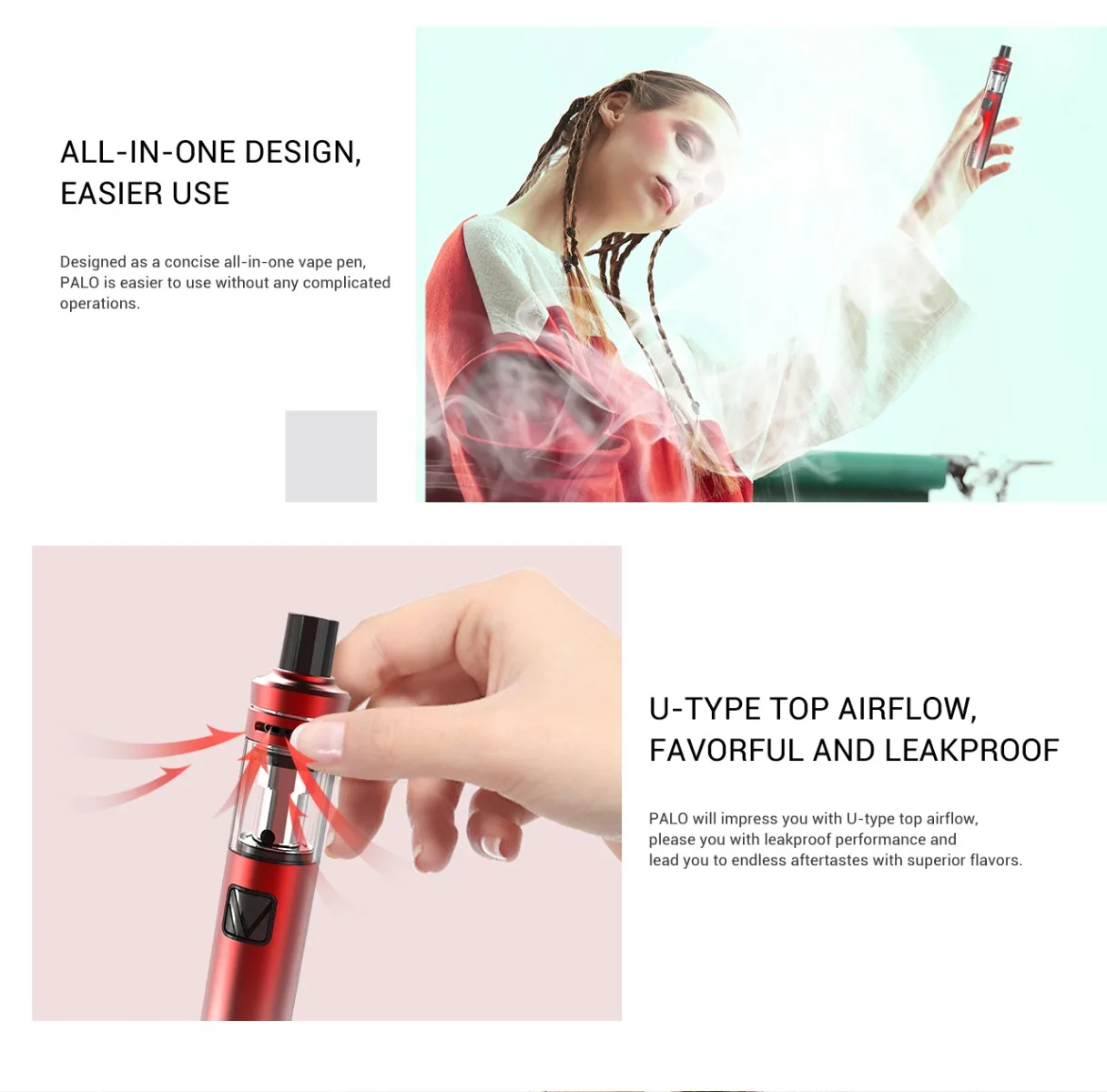 【Рождественская Подарочная коробка 】 【отправить Новогодний подарок 】vaptio PALO Kit Vape ручка с аккумулятором 1500 мАч электронная сигарета испаритель