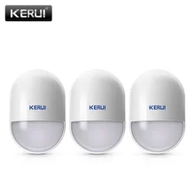 KERUI 3pcs Wireless Pir Detector Infrared Detector For Home Security Gsm Alarm Systems 433Mhz Pir Motion Sensor Indoor