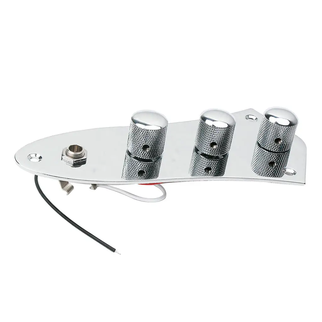 

Wired Loaded Control Plate for Jazz Bass JB Style Parts Replacement Chrome