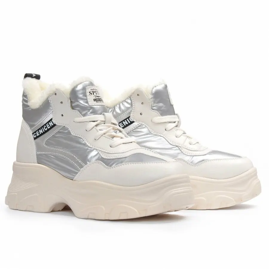 

Sneakers Women Mink Shoes Women Silver Sport Shoes Vzn19-075K