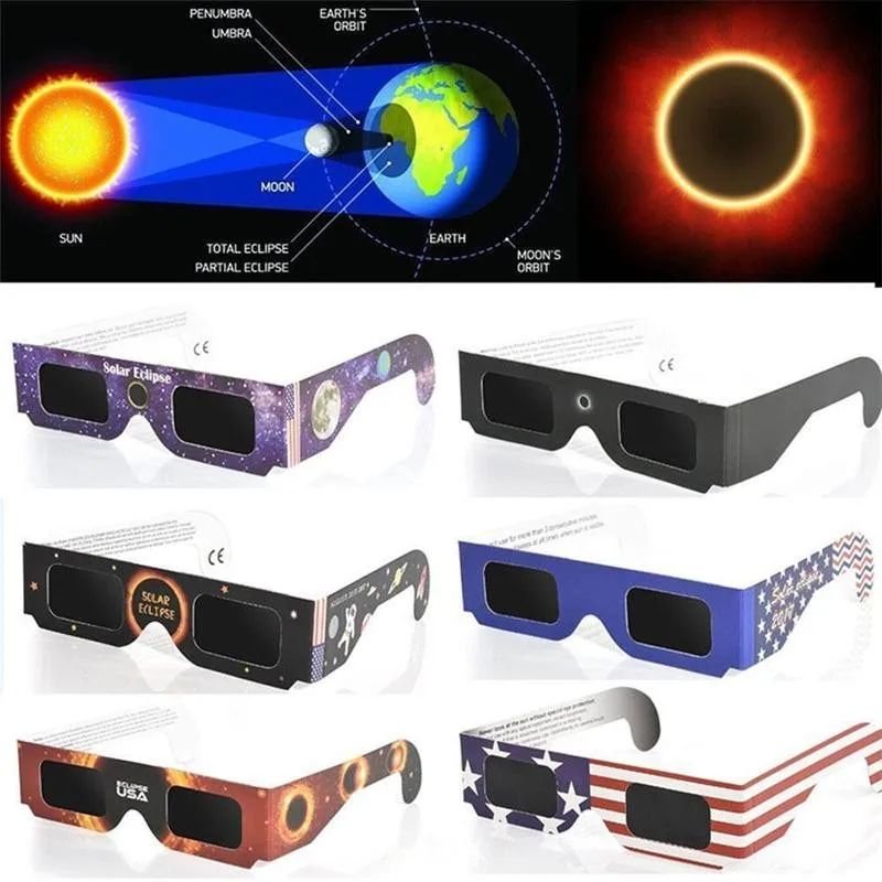 

Solar Eclipse Glasses Paper Solar Eclipse Glasses Environmental Educational Material Kids Protection Pet Gifts