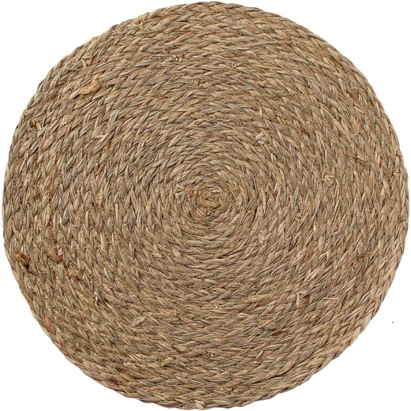 

Handmade Weave Non-slip Placemat coaster Corn hull for table dinne Round Insulation pads Table Mats Pads Home Decor