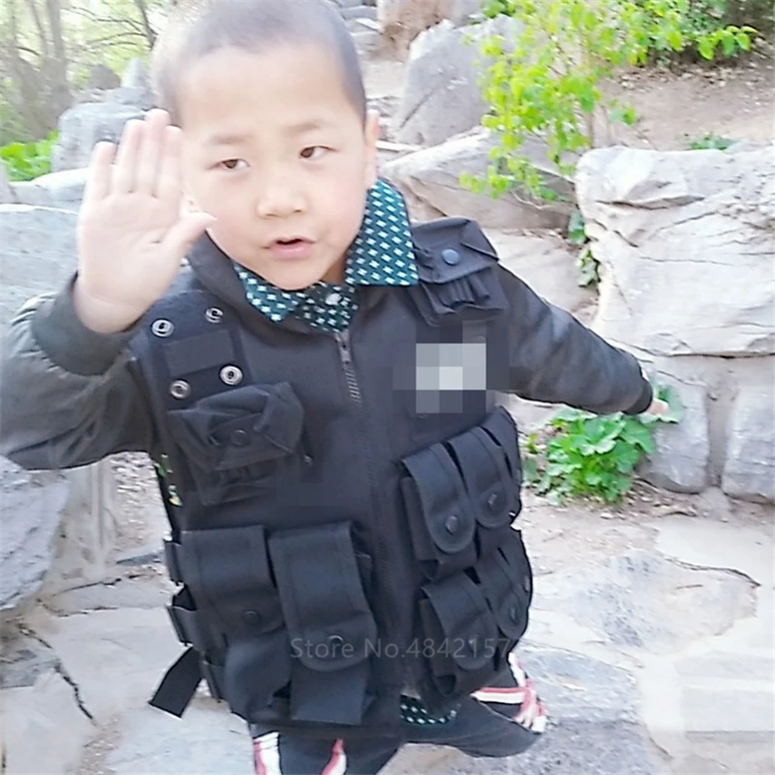 Военный армейский тактический жилет детский Камуфляжный Многофункциональный