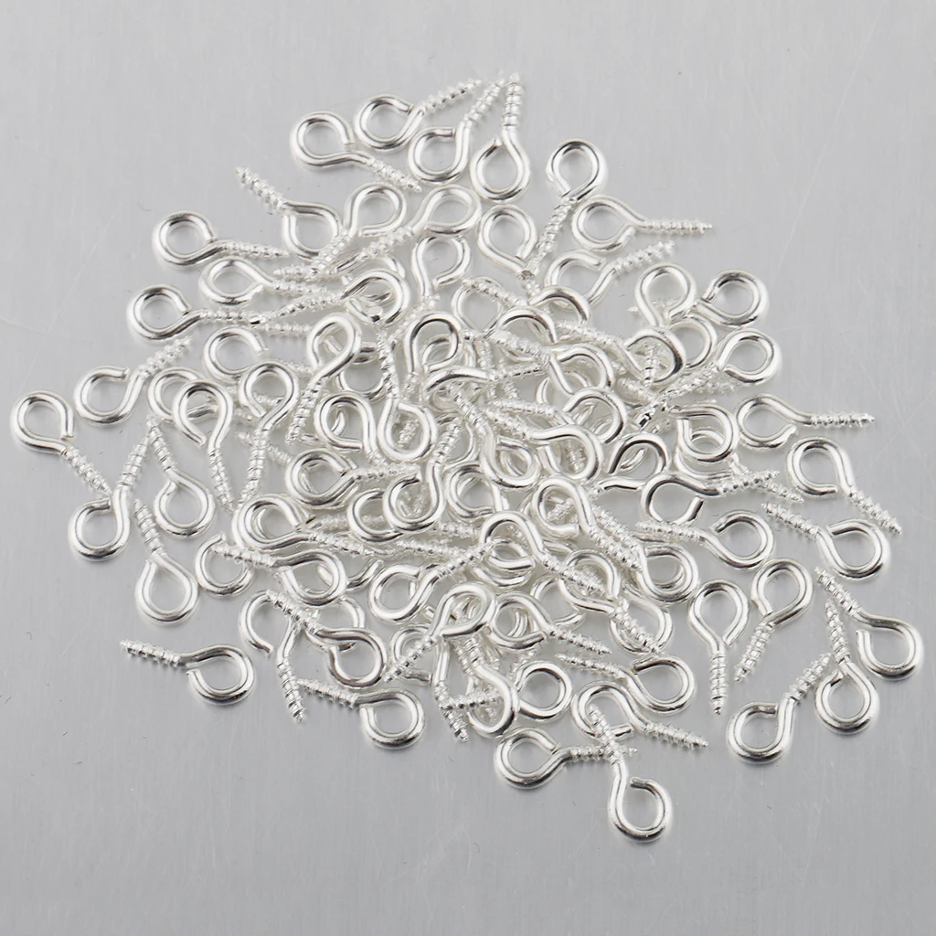 100 шт. булавки серебристого цвета для булавок 8 х4 мм|Ювелирная фурнитура и