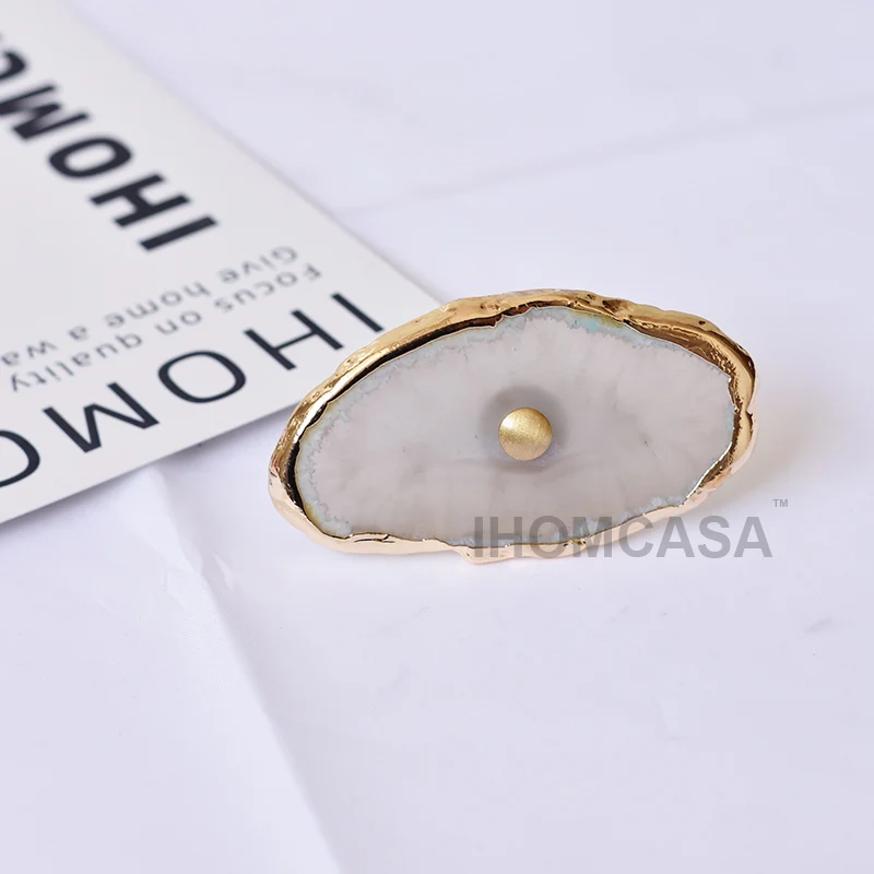 

Ручки для шкафов IHOMCASA из латуни с натуральным агатом