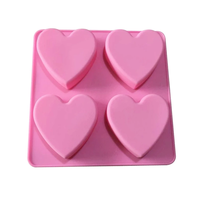 DIY силиконовые формы для мыла в форме сердца 3D Ручная работа ароматерапия свеча 4