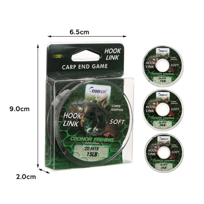 

New Lead Core Carp Fishing Line 15Lbs 20Lbs 35Lbs 20Meters Carp Rig Hook Link Making Sinking Braided Line Fishing Accessories