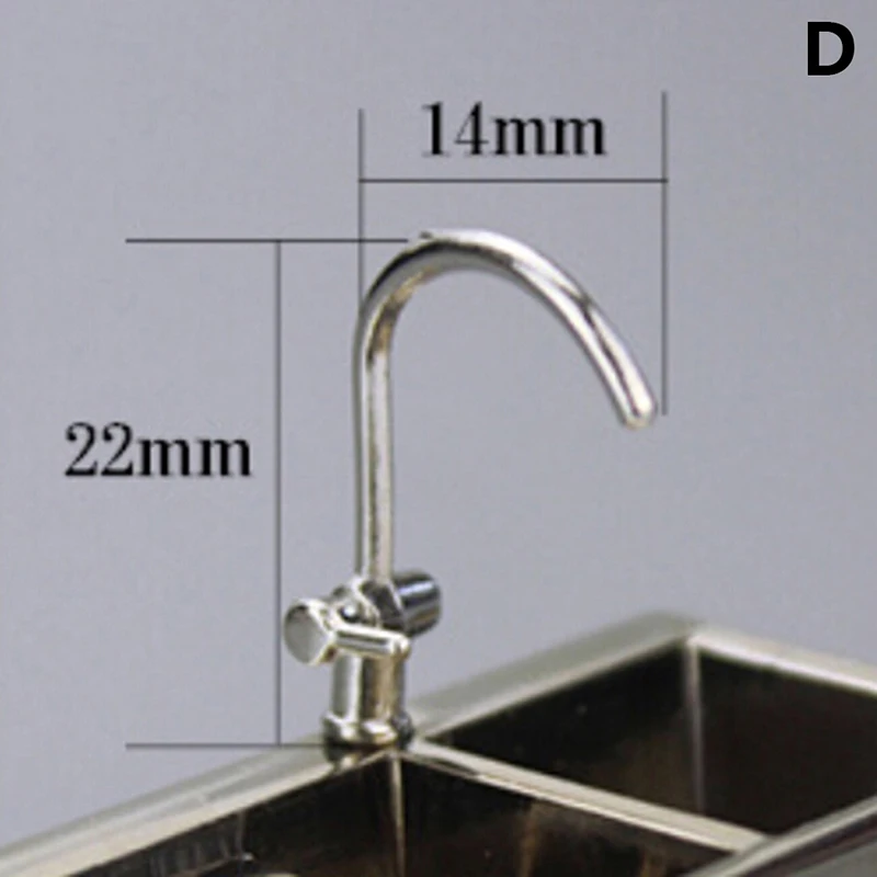 4 1/12 Dollhouse Miniature Accessories Mini Bathtub Faucet Simulation Water Tap Model Furniture Toys for Doll House Decoration - Цвет: 4