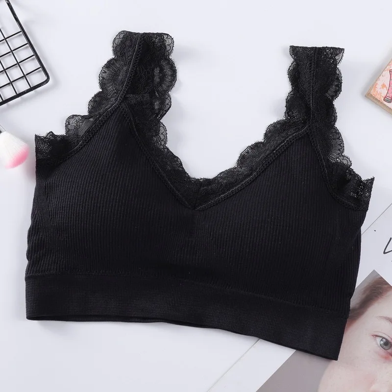 Женский бесшовный кружевной бюстгальтер сексуальный беспроводное нижнее белье