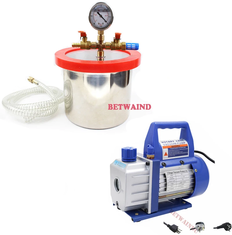 1 галлон вакуумная камера набор с насосом 2 5/3 куб. М 1-ступенчатый вакуумный насос