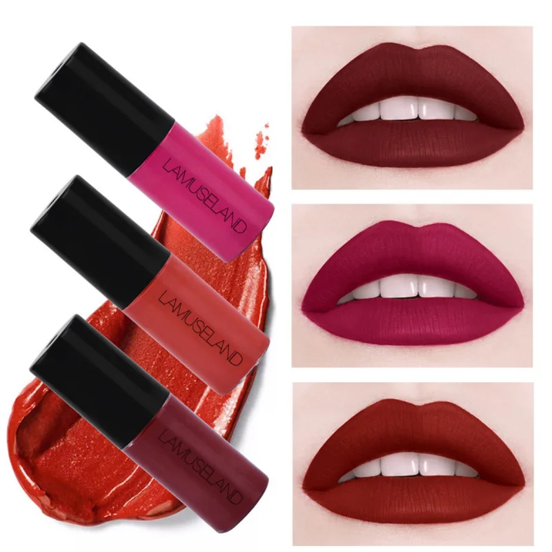 

Winter Waterproof Moisturizer Matte Liquid Lipstick Waterproof Nude Lip Gloss Velvet Red Makeup Lip Tint Cosmetic Lip Makeup