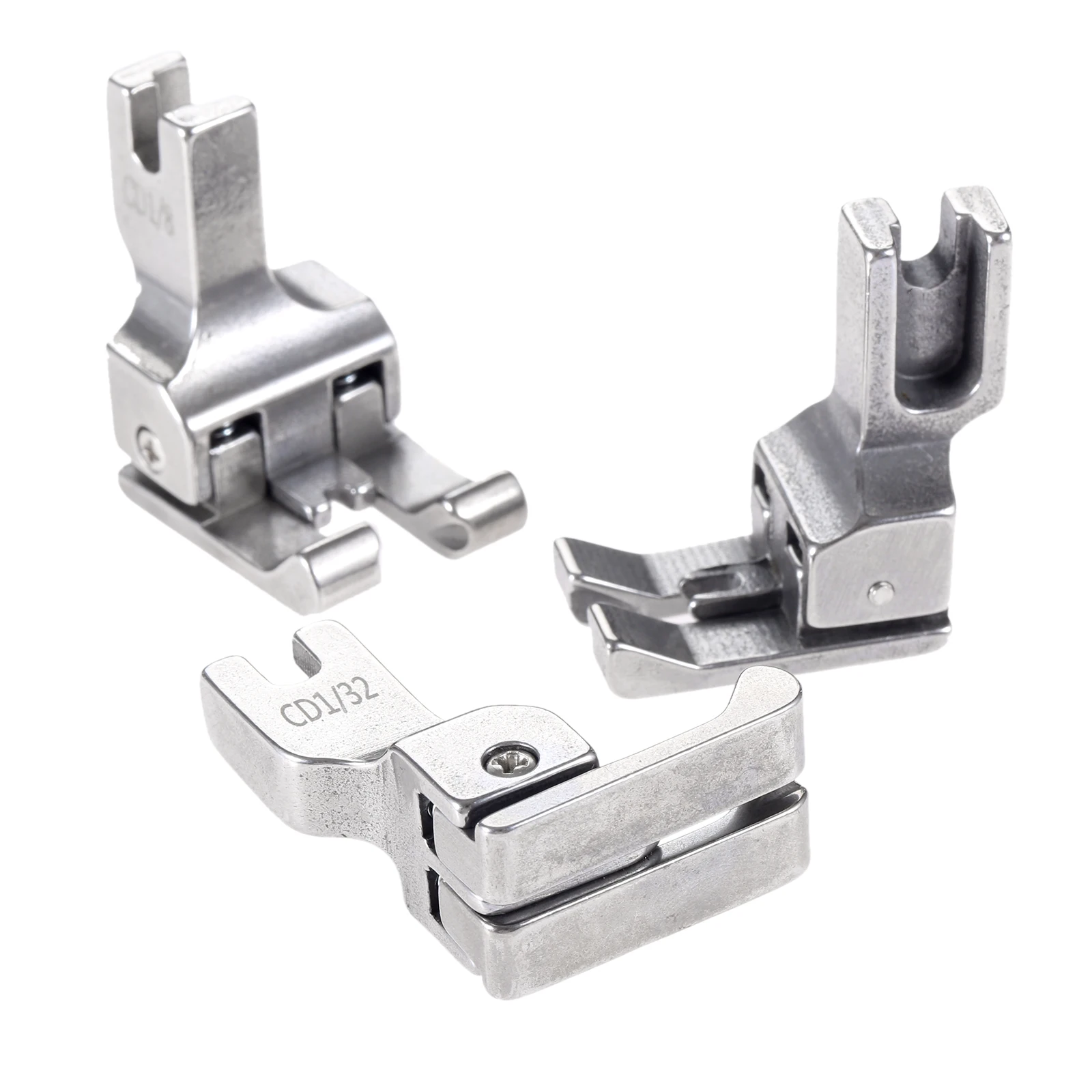 Double Compensating Presser Foot Industrial Sewing Machine Steel Right&Left top stitching CD1/32 CD1/16 CD1/8 CD3/16 Hicello images - 6