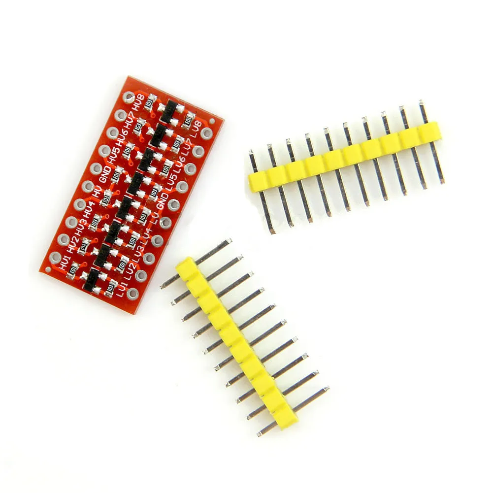 

Модуль преобразователя 8-канального логического уровня, 4-сторонний двунаправленный модуль для Arduino boost от 3,3 В до 5 В, плата преобразования уровня I2C IIC