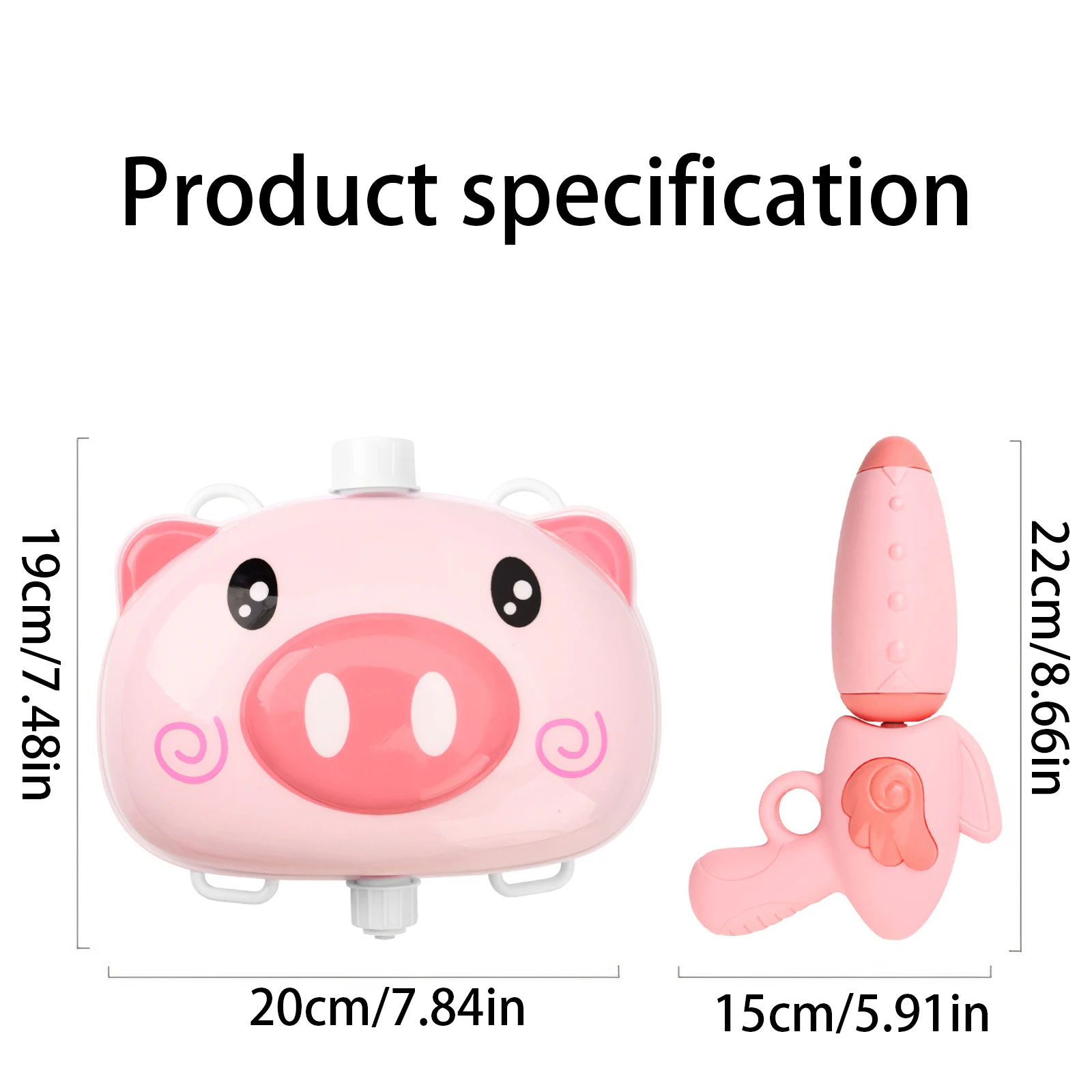 

Cartoon Cute Children Portable Backpack Water Gun Summer Toys Shoots Water Bullets Water Toy Large Capacity Water Gun For Kids
