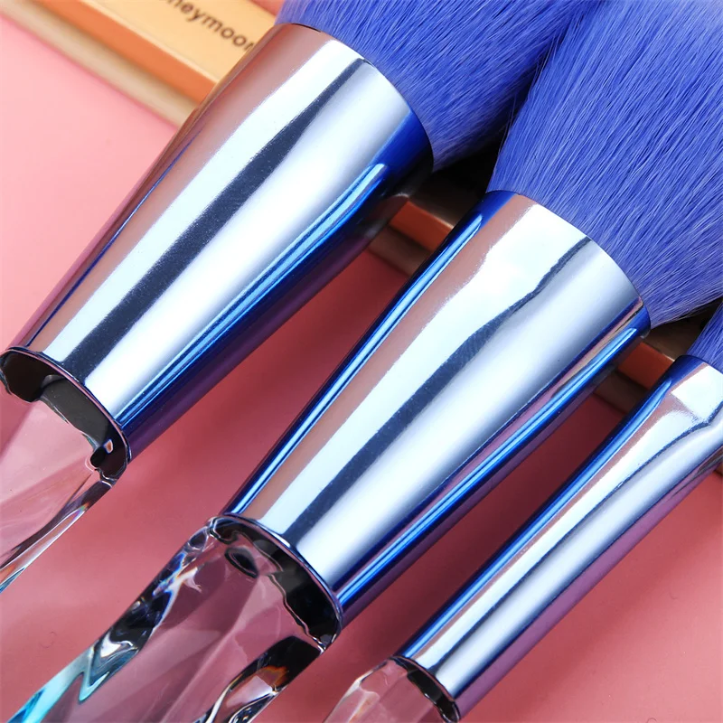 10 PCS makeup brush set Diamond Crystal Cosmetic for blush Eyeshadows Highlighter Powder Foundation professional Make Up tools