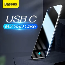 Baseus M.2 SSD Case Enclosure M.2 to USB Type C 3.1 SSD Adapter for SATA PCIE M/B Key SSD Disk Box M.2 SSD Case Hard Disk Case
