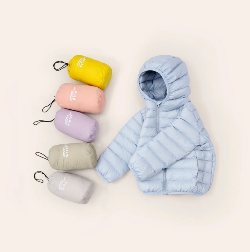

Kids Brand Ultra Light 90% White Duck Down Hooded Jacket Lightweight Girls Boys Outwear Kids Children Light Winter Warm Jackets