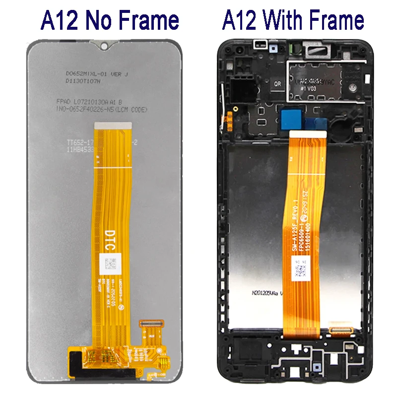 

6.5"Original LCD For Samsung Galaxy A12 A125 SM-A125F A125F/DS Display LCD with frame Touch Screen Digitizer Display Assembly