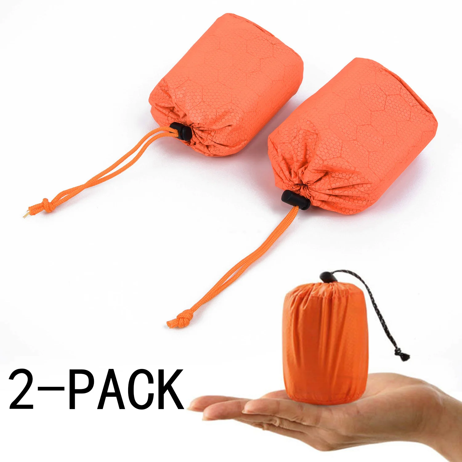 

UK 2pc Outdoor Survival Camping Waterproof Sleeping Bag Thermal Blanket Reusable