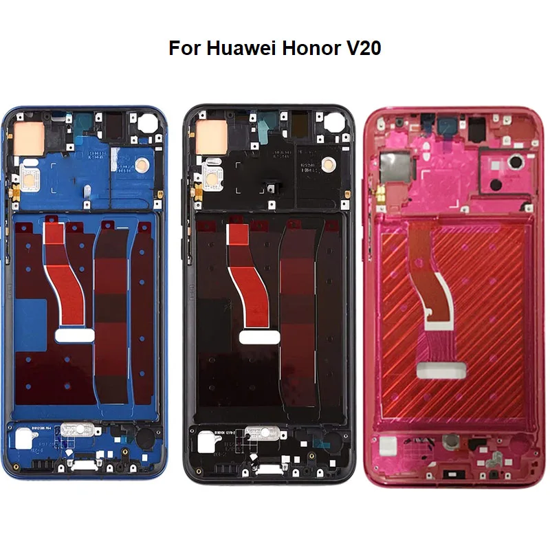 

6.4" For Huawei View 20 V20 Middle Frame Front Bezel Housing Lcd Supporting Holder Rear Plate Chassis PCT-AL10 PCT-TL10 PCT-L29