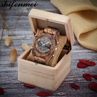 shifenmei watches men fashion watch wood watch brand luxury chronograph sport watches wooden wristwatch male zegarek damski