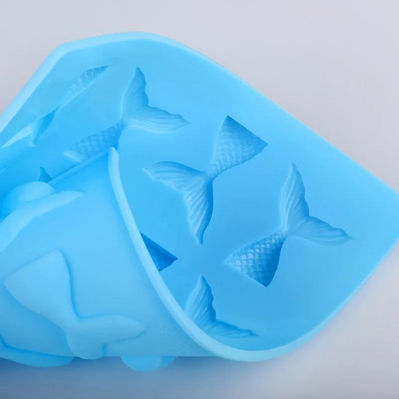 Силиконовая мини форма хвост русалки формы для помадки торта шоколадная глина