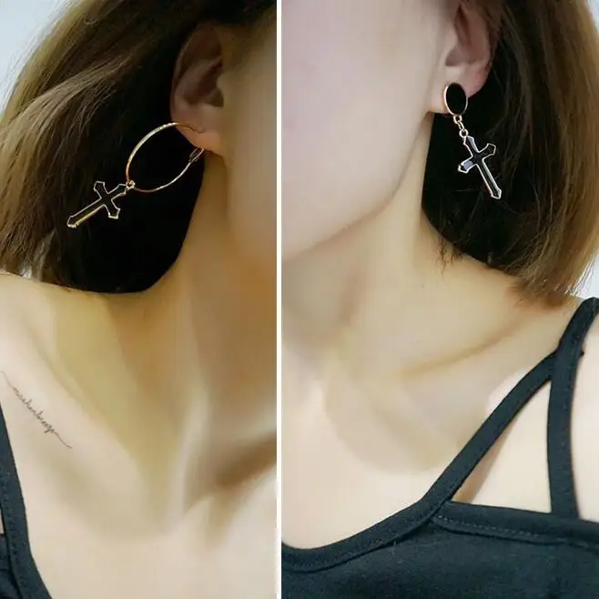 Популярные Модные серьги в стиле панк рок для девушек и женщин эмалированная