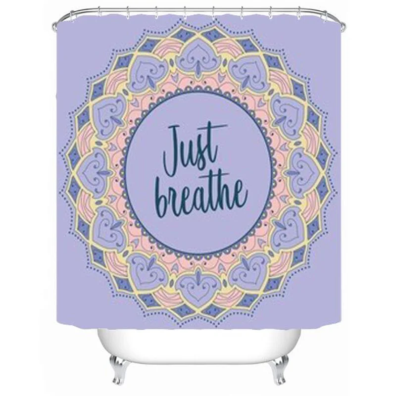 Модные просто вдохновляющие шторы для душа с мандалой и цитатами Zen Spirit домашний