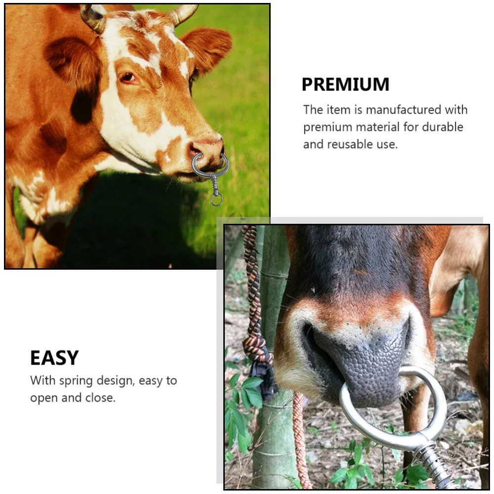 

Farm Animals Stainless Steel Automatic Spring Nose Pliers Cattle Binding Tool