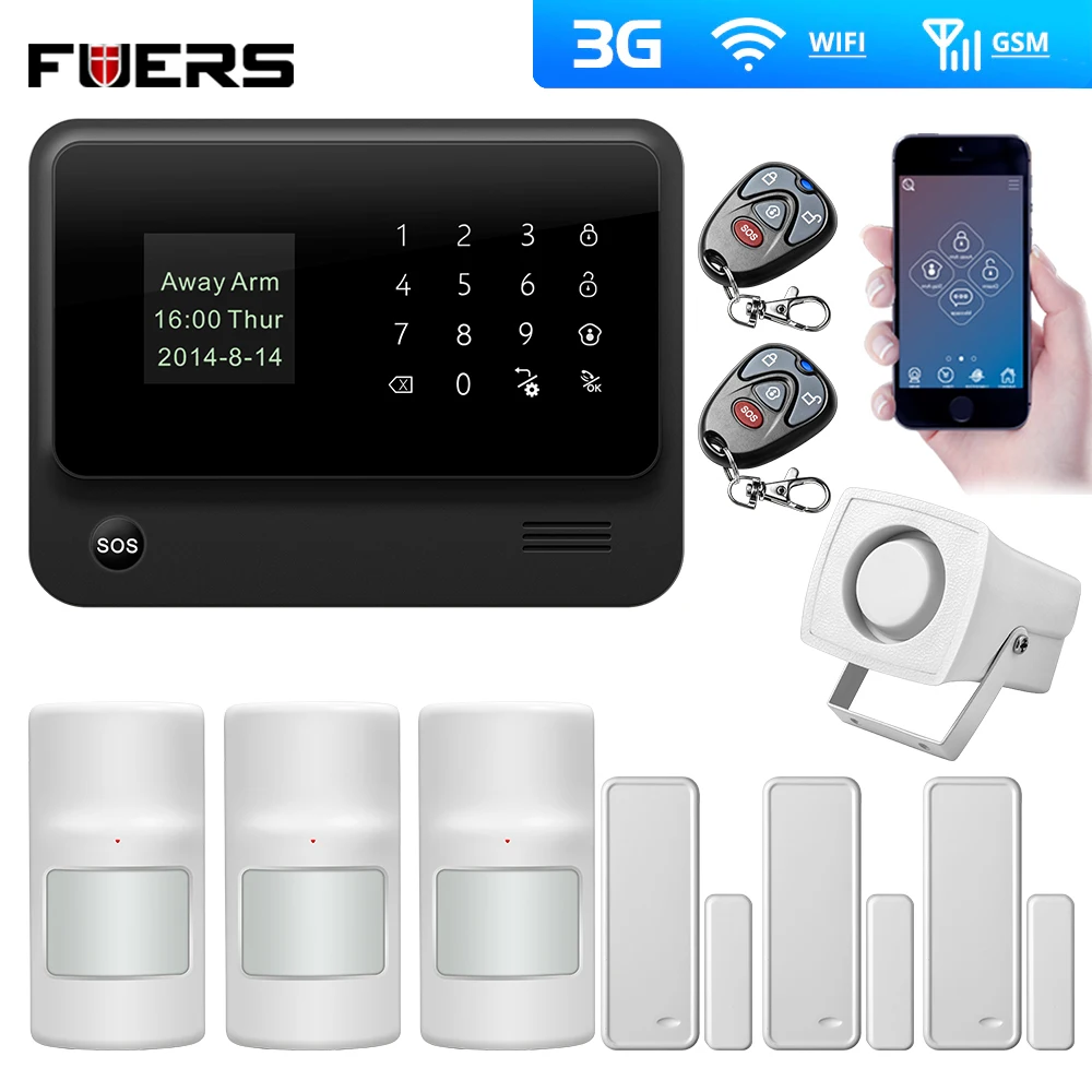 Система сигнализации FUERS G90B Plus Wi Fi GSM 3G сенсорная панель дистанционное управление