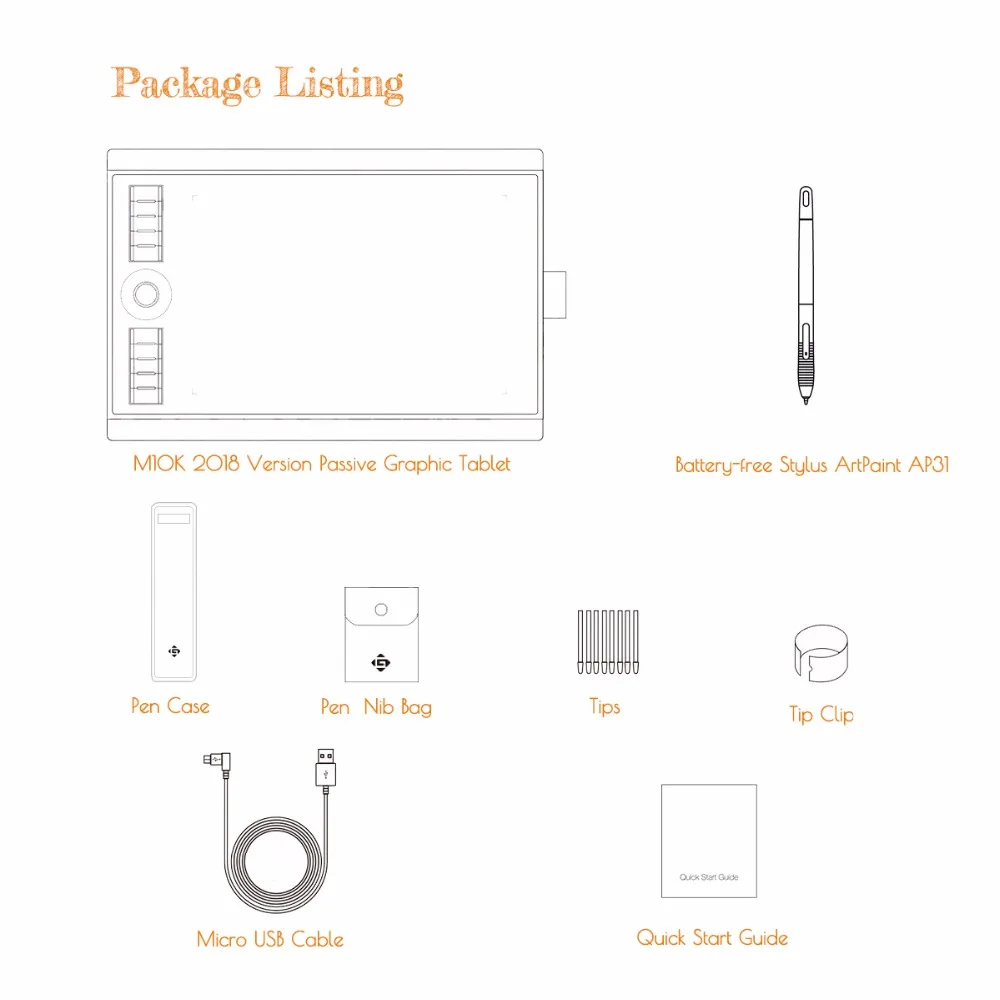 

Version 10 x 6.25 Inches Art Digital Graphic Tablet for Drawing with 8192 Level Pen Pressure Passive Stylus