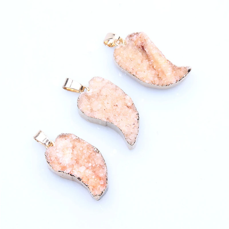 Натуральная синяя фиолетовая Друза подвески с минеральными кристаллами каплями