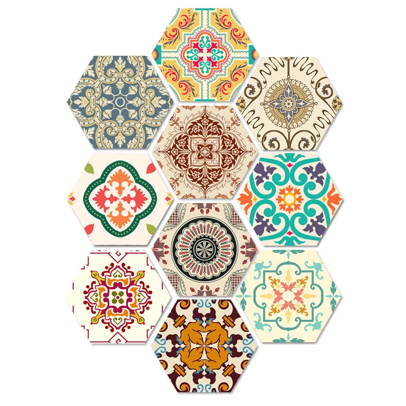 10 шт. креативные напольные наклейки в стиле барокко водонепроницаемые