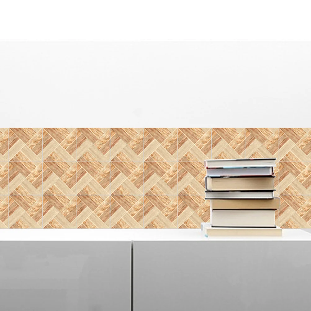 

10pcs Fashion Nordic Style Tile Sticker Crystal Self-adhesive Waterproof Background Sticker Floor Decal for Office Home Bathroom