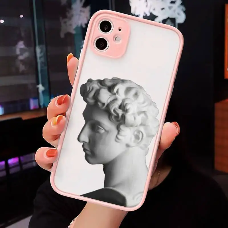 

Abstract Art Statue pattern Phone Case matte transparent For iphone 7 8 11 12 plus mini x xs xr pro max cover