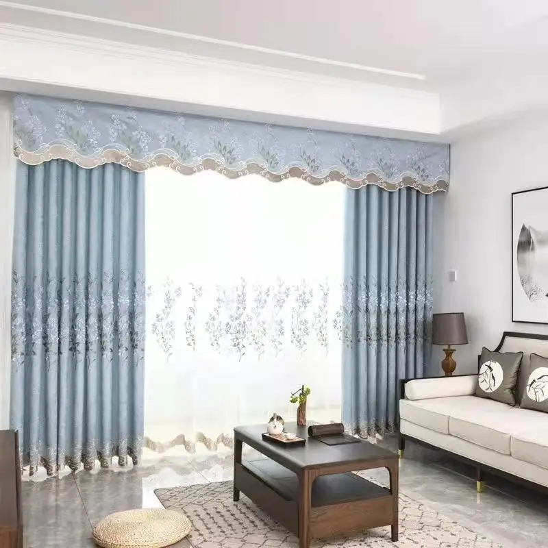 

Curtain: 2.14 M Width, 2.4 M Height, 2 Pieces Tulle: 2.14 M Width, 2.4 M Height, 2 Pieces Valance： 2.14 M Width， 1 Piece