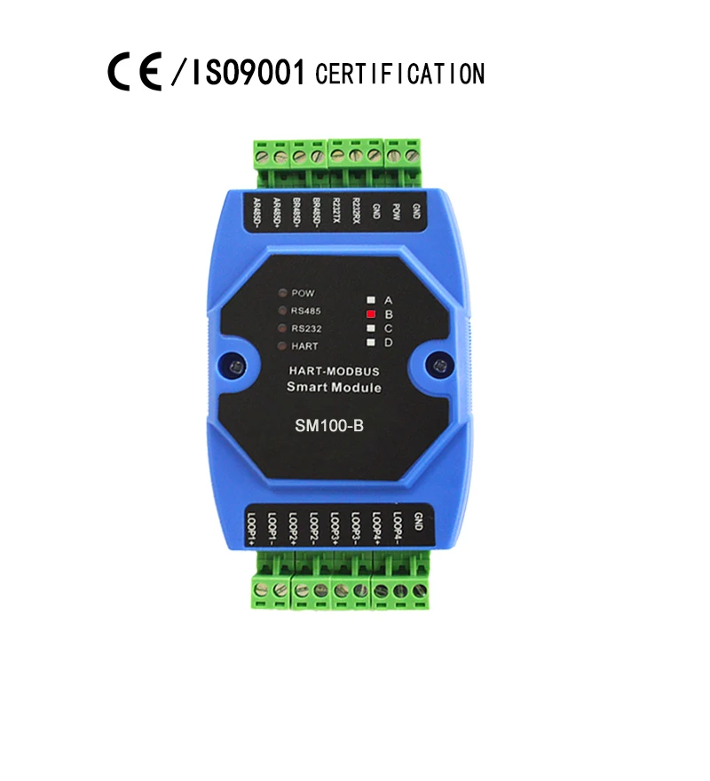 Промышленный HART к RS485 Интеллектуальный протокол конвертер MODBUS RTU SM100-B |